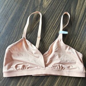 SecondSkin Crossover Bralette in Blush Beige